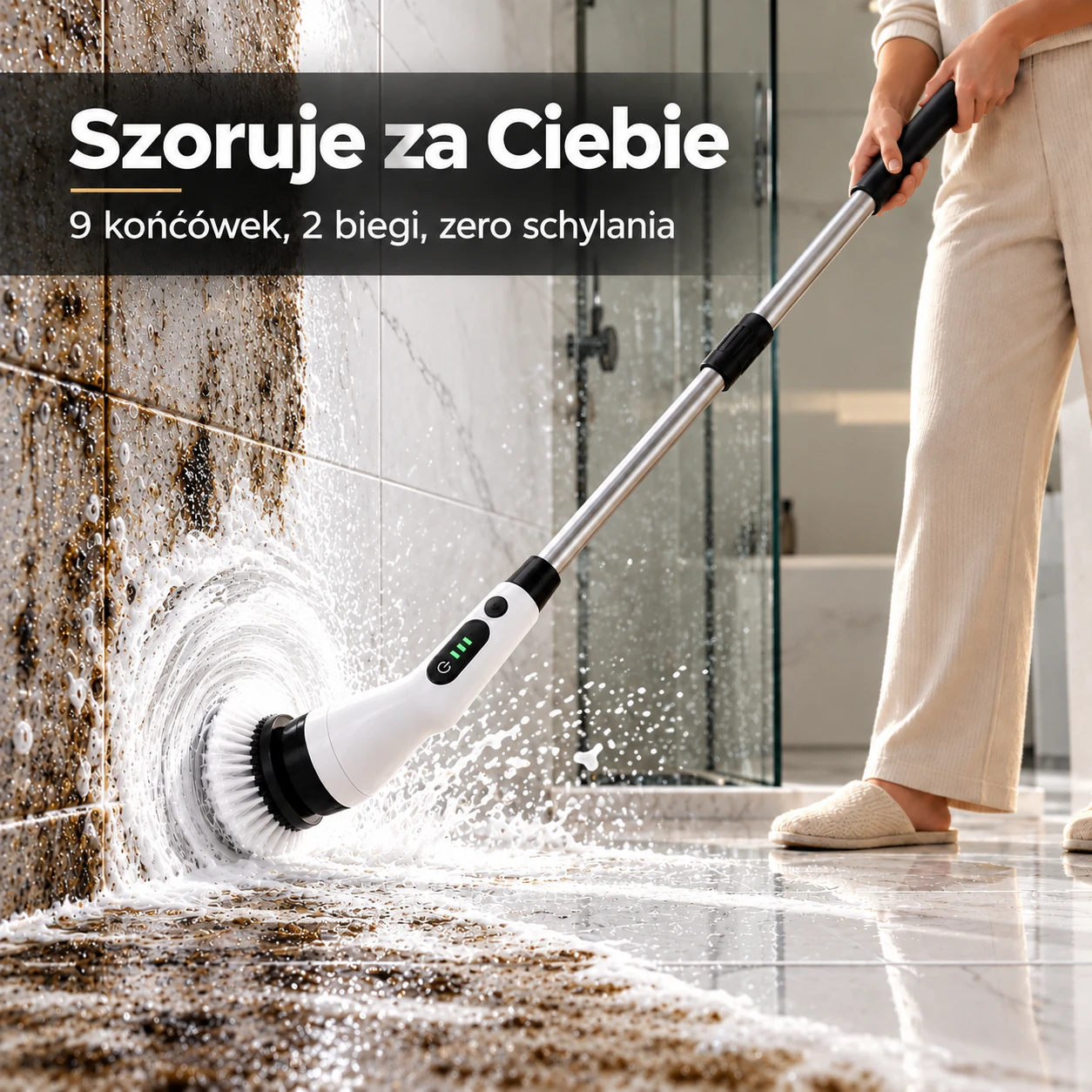 AUREVO - Elektryczna Szczotka Obrotowa, Koniec z Męczącym Szorowaniem! 1